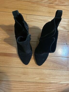 AllSaints Madlyn Black Suede Ankle Boots